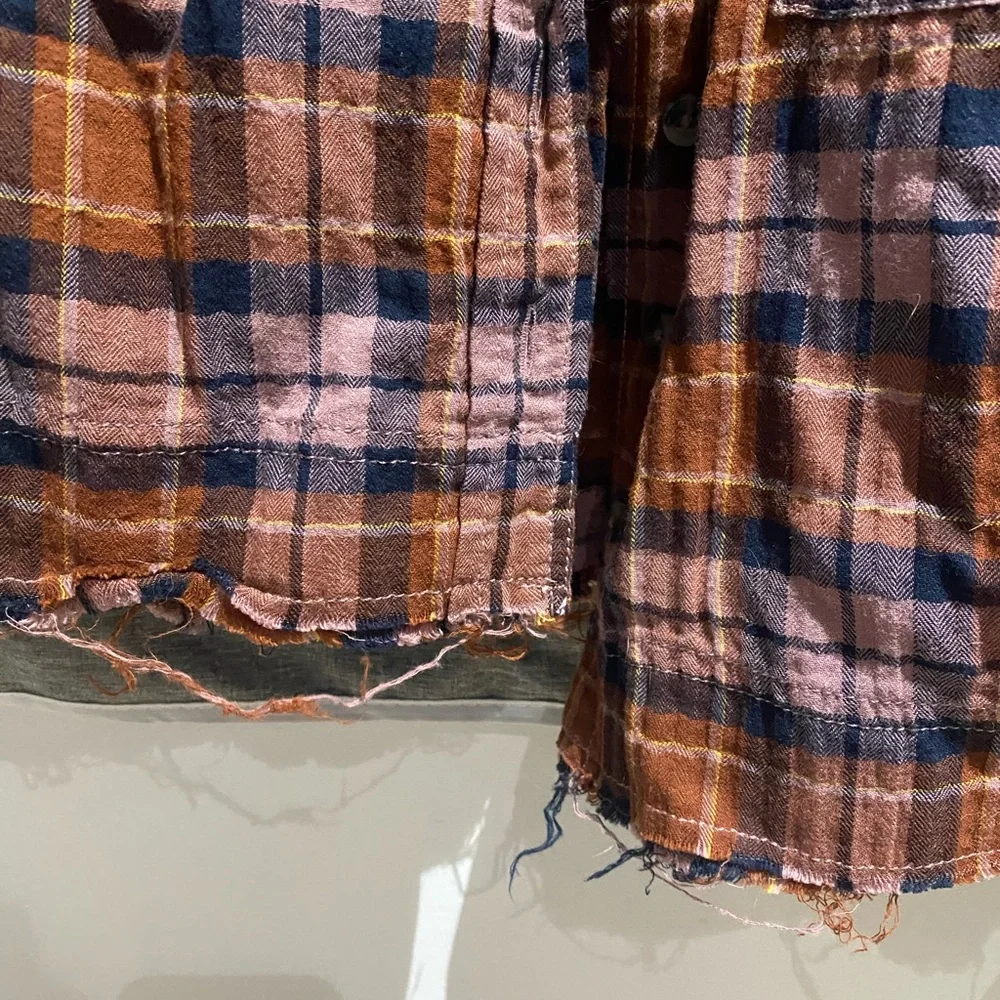 Pilcro Animal Print and Plaid Shirt - Picture 3 of 4